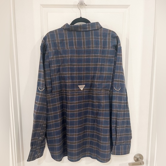 NWT Columbia Men's Sharptail Flannel in Zinc Fieldwork Ombre, X-Large - Picture 7 of 8